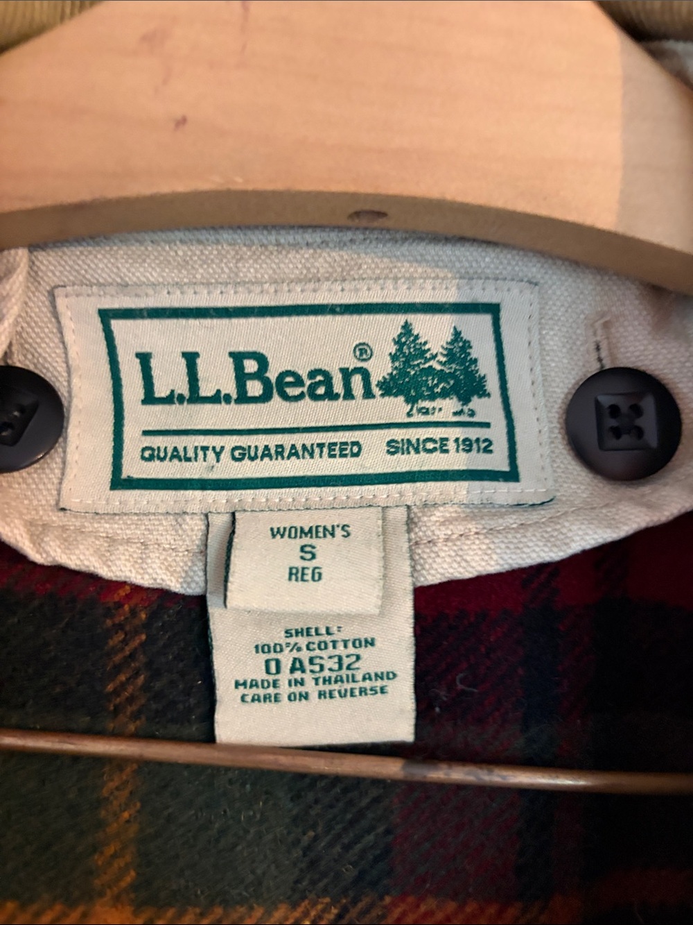 L.L.Bean Vintage Barn Jacket size small women’s wool liner - Picture 3 of 9